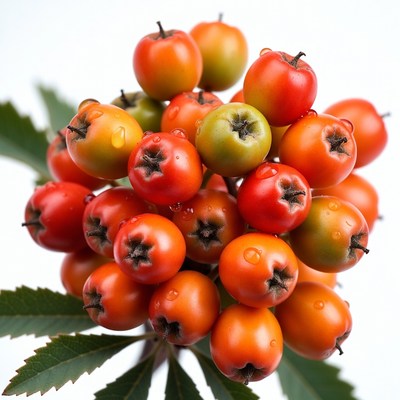 Mountain Ash Berries with Dewdrops