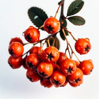 Mountain Ash Berries with Dew Drops