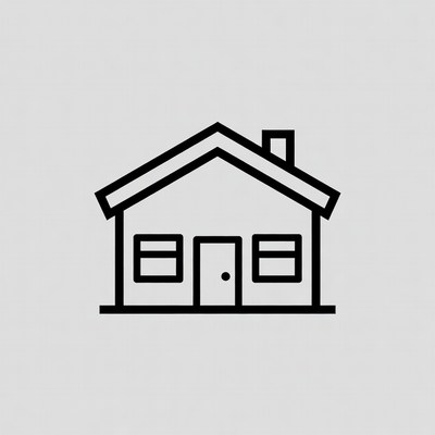 Simple house line icon