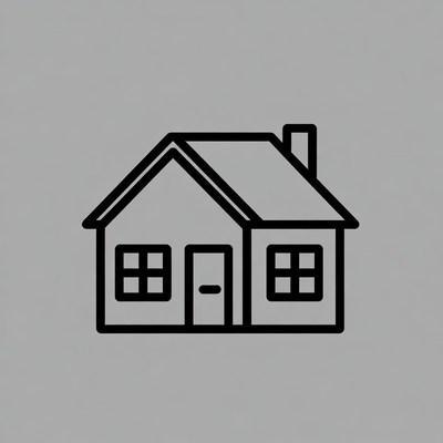 Simple house line icon