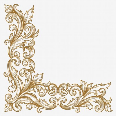 Gold Ornate Corner Border Design