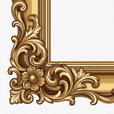 Ornate Golden Picture Frame