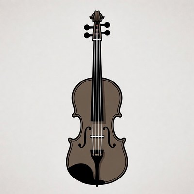 Violin illustration isolated background