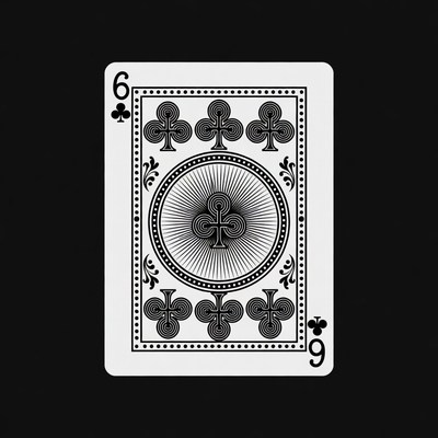 Six of Clubs Playing Card