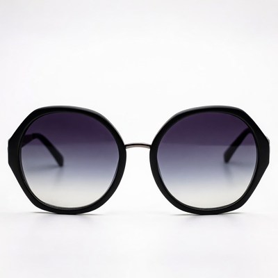 Black Octagonal Gradient Sunglasses