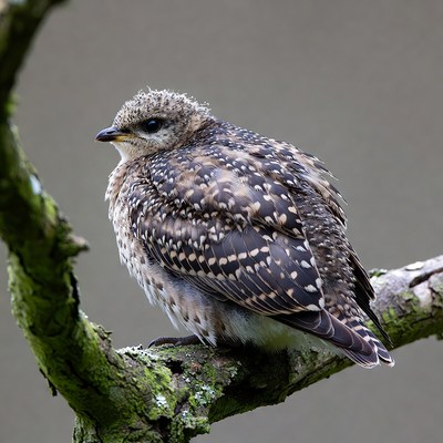 Baby bird perched on branch