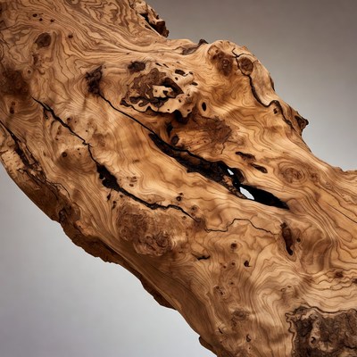 Closeup of Olive Wood Grain Texture