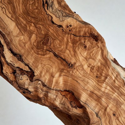 Close-up Olive Wood Grain Texture