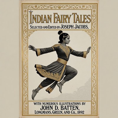Indian Fairy Tales Book Cover Illustration