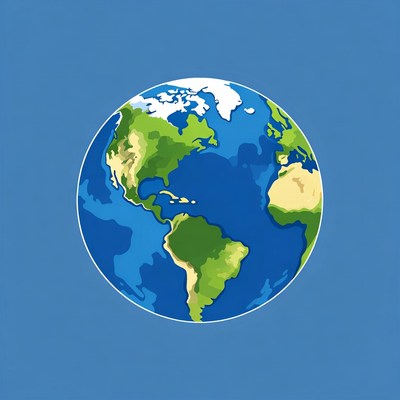 Colorful Earth Globe Illustration