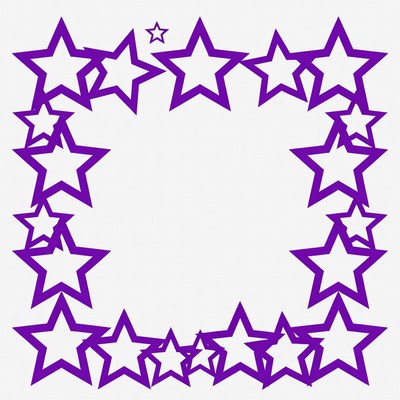 Purple Star Border Frame