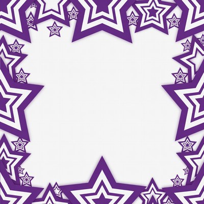 Purple Star Border Frame