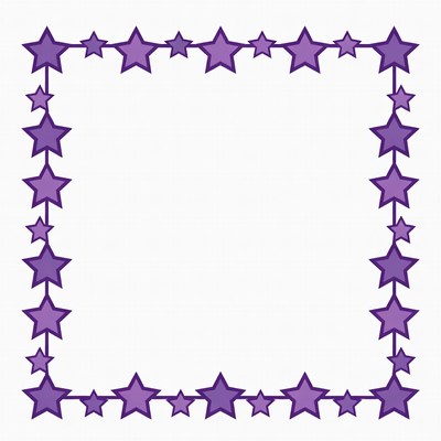 Purple Star Border Frame