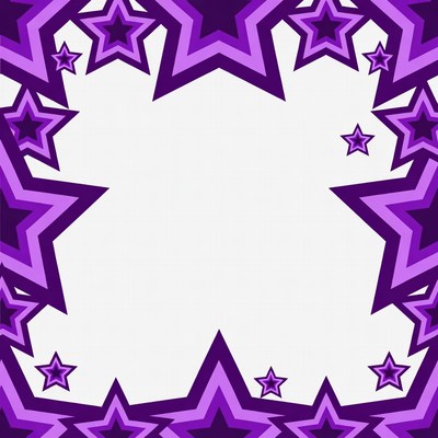 Purple Star Border Frame