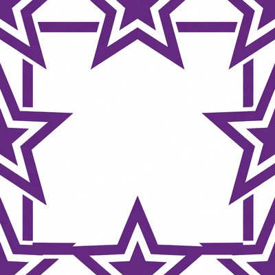 Purple Star Border Frame