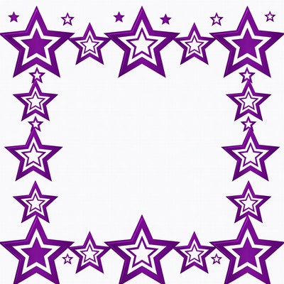 Purple Star Clipart Border