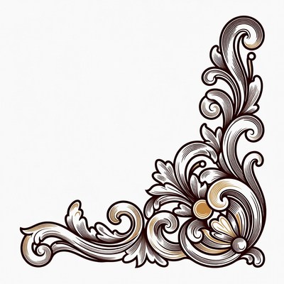 Ornate Floral Corner Design