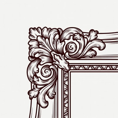Ornate Corner Frame Illustration