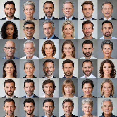 Diverse Professional Headshots Grid