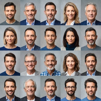 Diverse Professional Headshots Grid
