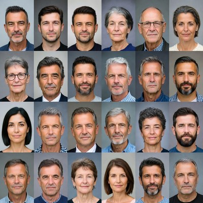 Grid of Diverse Senior Portraits