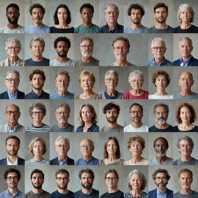 Diverse group of adult headshots