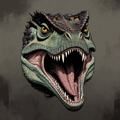 Roaring Green Dragon Head