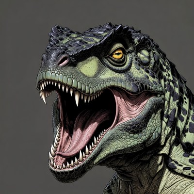 Roaring Tyrannosaurus Rex Head
