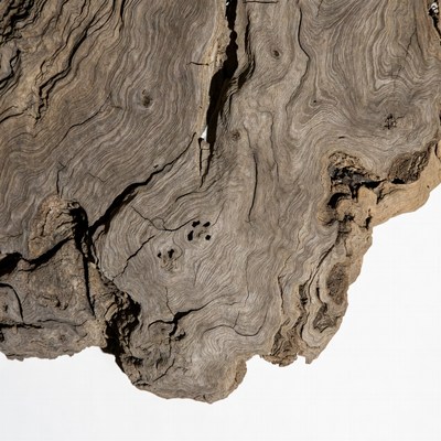 Close-up of textured driftwood