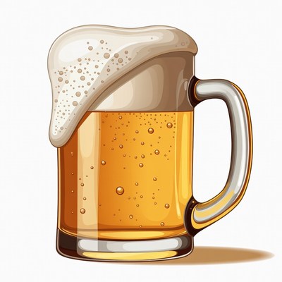 Foamy Beer Mug Illustration