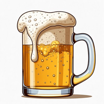 Foamy Beer Mug Illustration