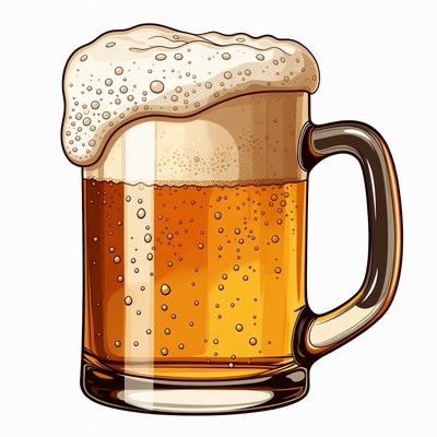 Foamy Beer Mug Illustration