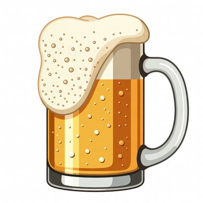 Foamy Beer Mug Illustration