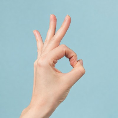 Hand making OK sign