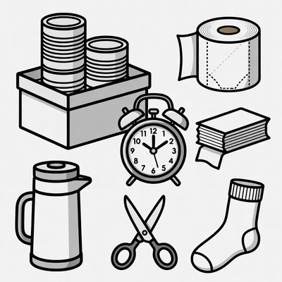 Clipart icons of household items