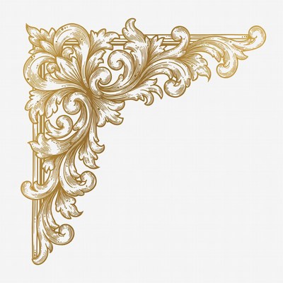 Ornate Golden Corner Design