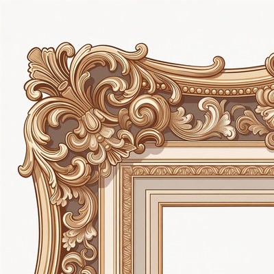 Ornate Golden Picture Frame