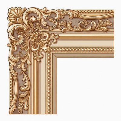 Ornate Gold Picture Frame Corner