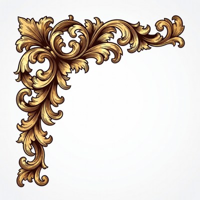 Golden Ornate Corner Design