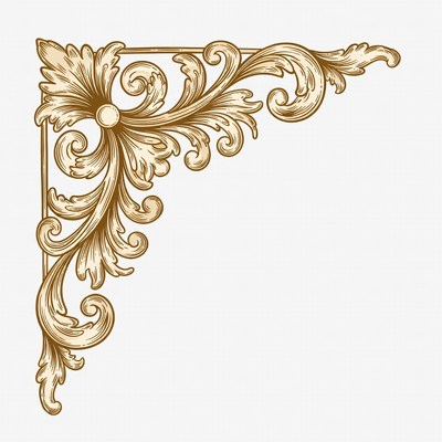 Ornate Golden Corner Design
