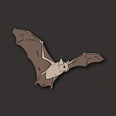 Flying bat illustration