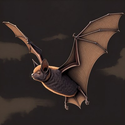 Flying bat illustration
