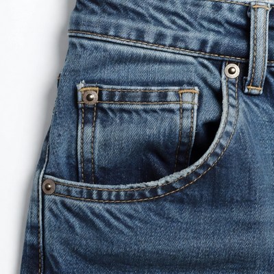 Closeup Blue Denim Jeans Pocket