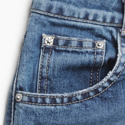 Blue Denim Jeans Pocket Closeup