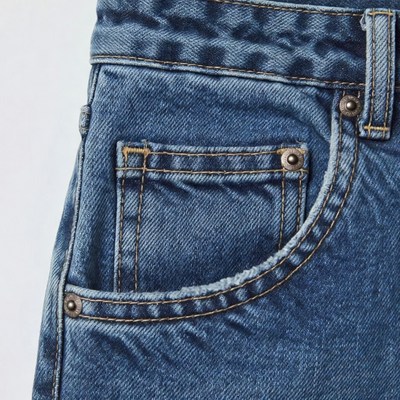 Blue Denim Jeans Pocket Closeup