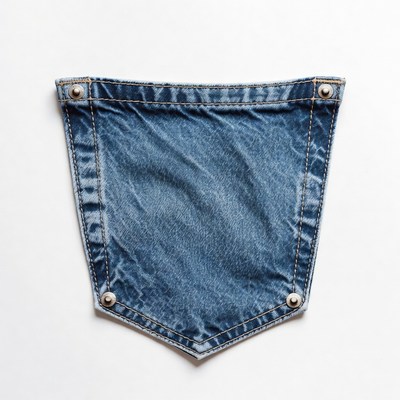 Open Blue Jeans Pocket