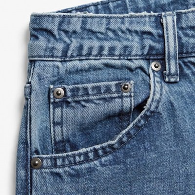 Blue Denim Jeans Pocket Closeup