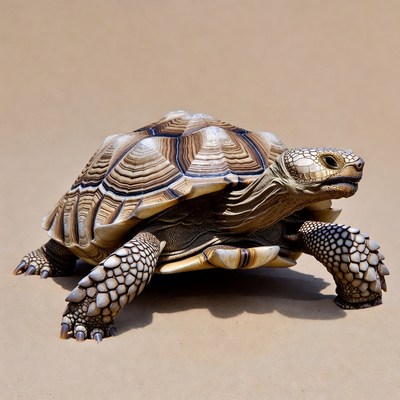 Radiated Tortoise on Sand