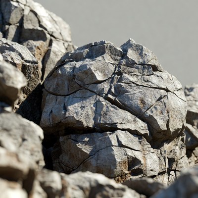 Rugged Gray Rock Formation