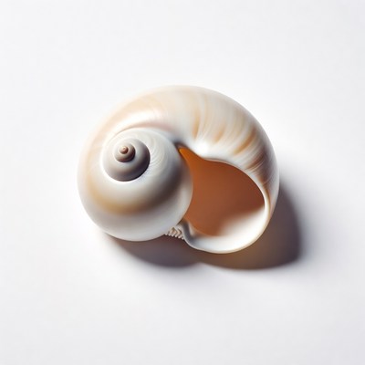 White seashell on isolated background
